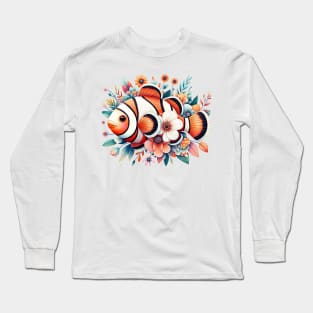 Floral fish Long Sleeve T-Shirt